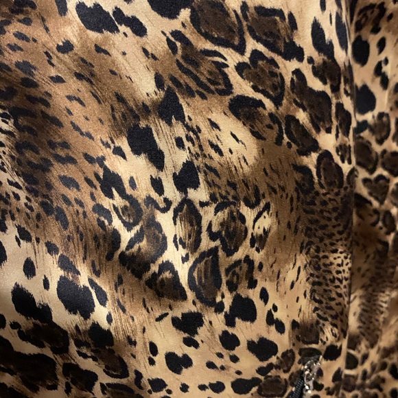 XL 100% Silk cheetah leopard print bomber jacket - Picture 6 of 14